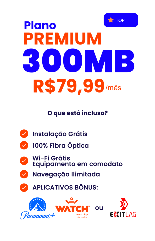 Agreste Link Fibra - Plano de 300 MEGA internet via fibra óptica.