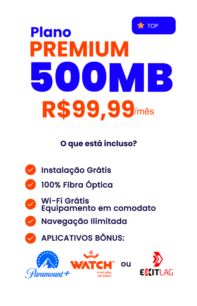 Agreste Link Fibra - Plano de 500 MEGA internet via fibra óptica.